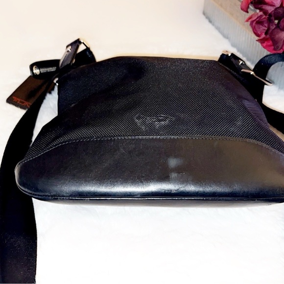TUMI Leather Trim Nylon Crossbody Bag - Picture 11 of 11